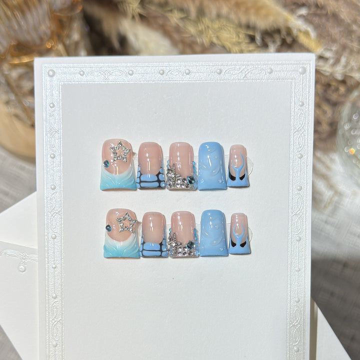 Wiederverwendbares Press-On Nagelset Karnz