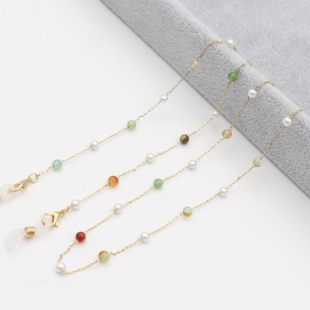 Elegante Mehrfarbige Brillenkette Karnz