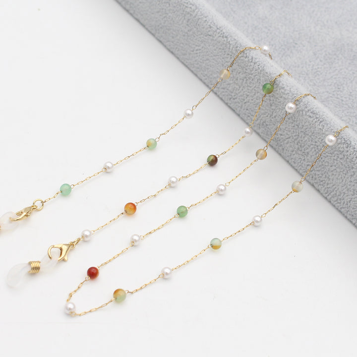 Elegante Mehrfarbige Brillenkette Karnz