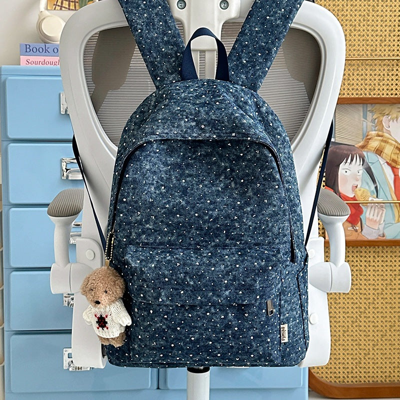 Lässiger leichter Rucksack mit gepunktetem Design Karnz