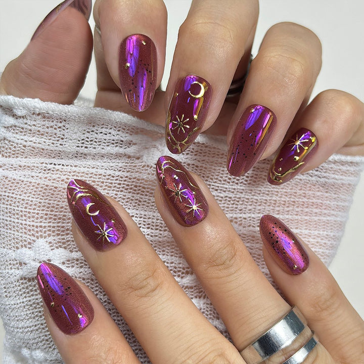 Himmlisches Thema Press-On Nagelset Karnz