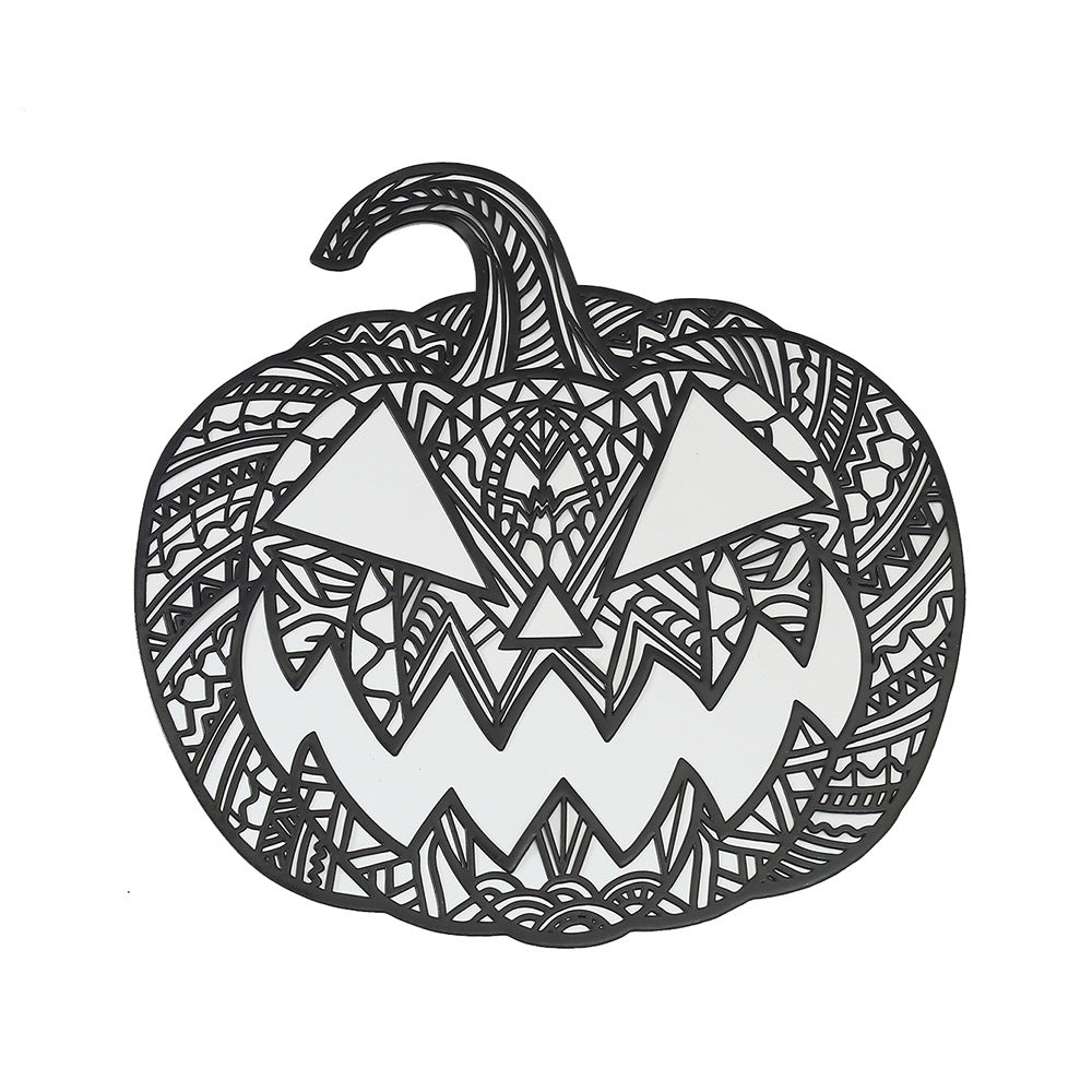 Filigranes Kürbis-Tischplätzchen aus hitzebeständigem Kunststoff für Halloween-Tischdeko