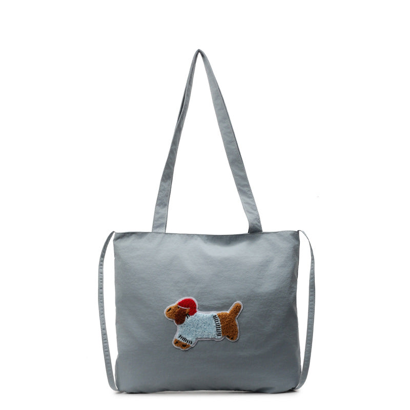 Niedliche Cartoon-Hund-Themen-Leinen-Tasche