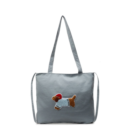 Niedliche Cartoon-Hund-Themen-Leinen-Tasche