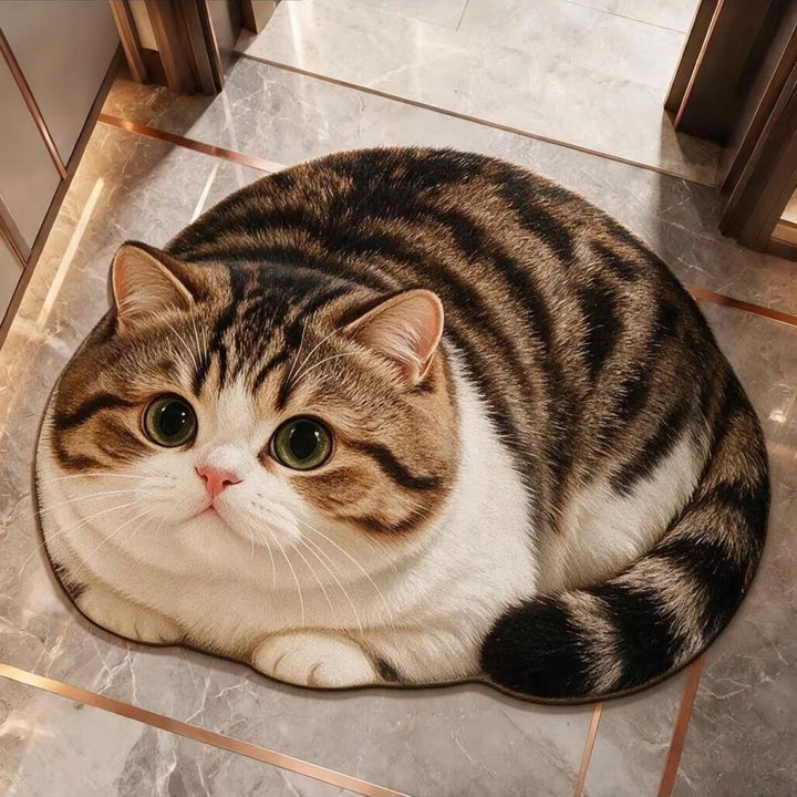 Katzenmotiv rutschfester Badezimmerteppich