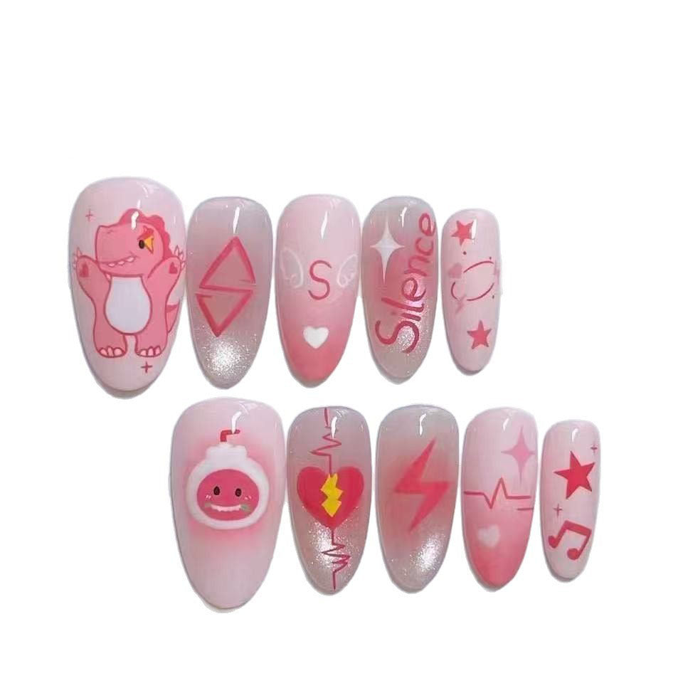 Kreatives Cartoon Nagelkunst Set Karnz