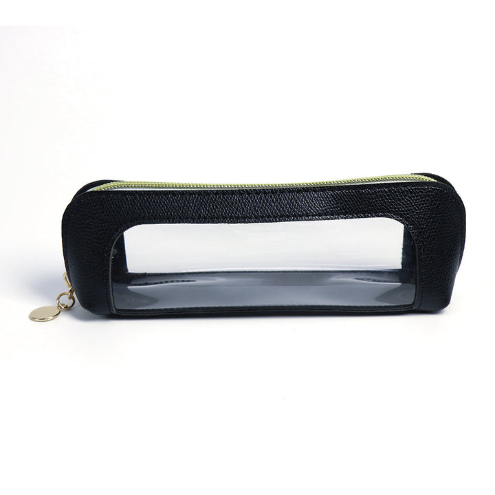 Transparente Tasche mit goldenen Akzenten