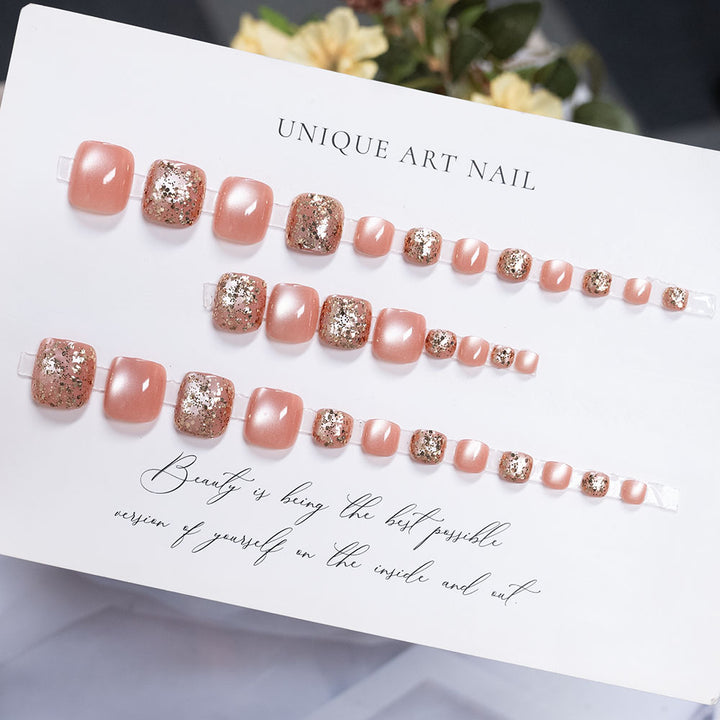 Rhinestone-beschichtete Pediküre Nagelkunst