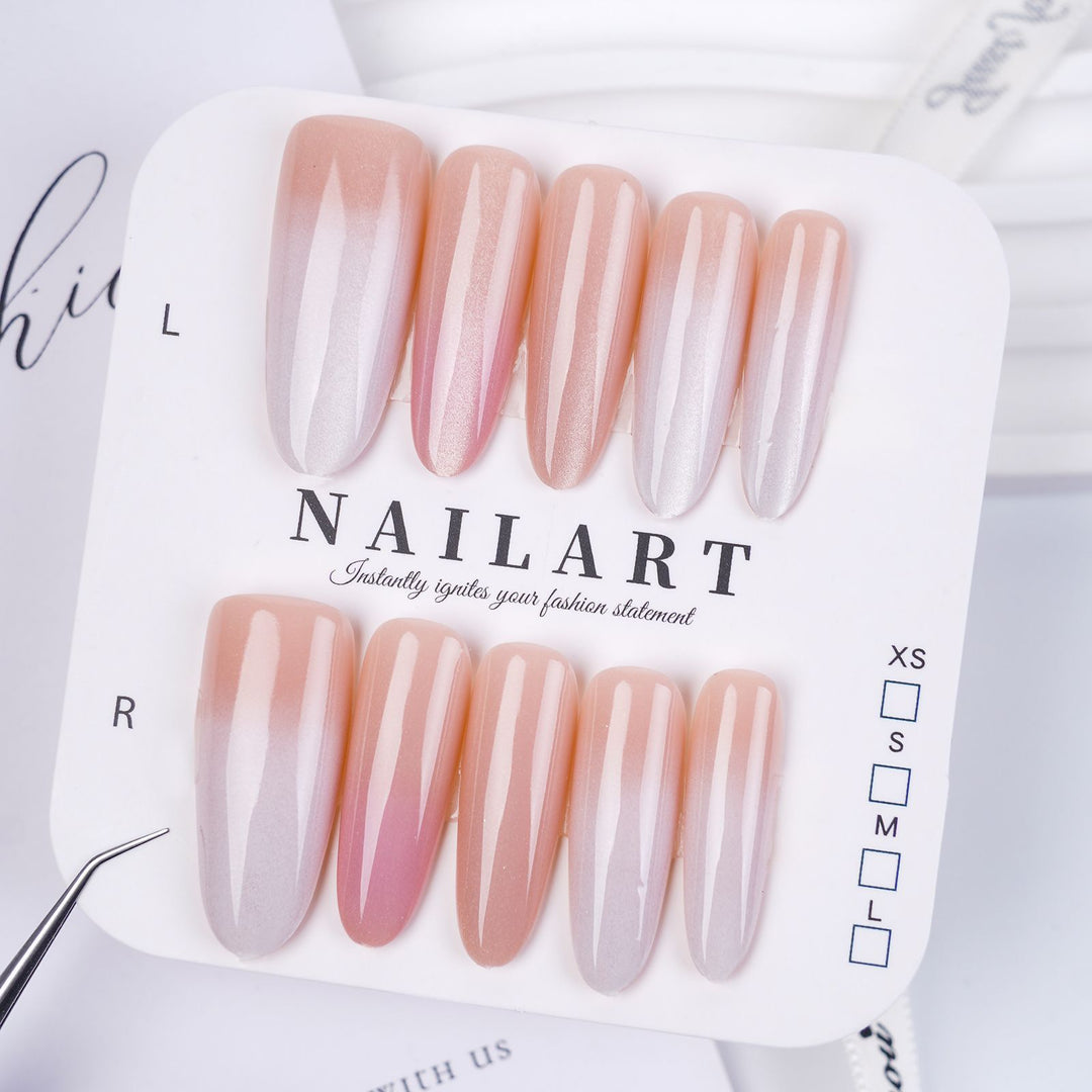 Künstlerisches florales detailliertes Press-On-Nagelset Karnz