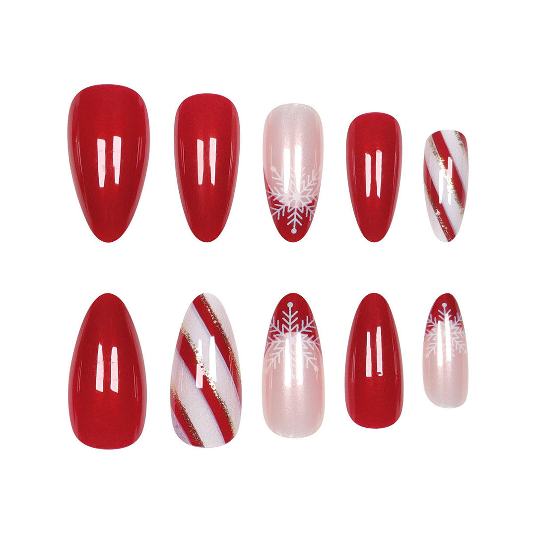 Elegante festliche Stiletto-Press-On-Nägel Karnz