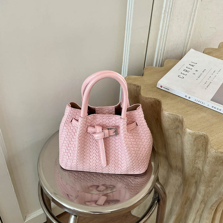 Gewebte Leder Handtasche