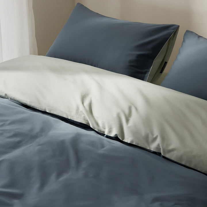 Baumwoll-Bettwäsche-Garnitur mit Satin-Finish und Reißverschluss