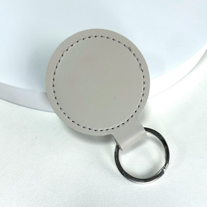 Premium Leder Runder Schlüsselanhänger Karnz