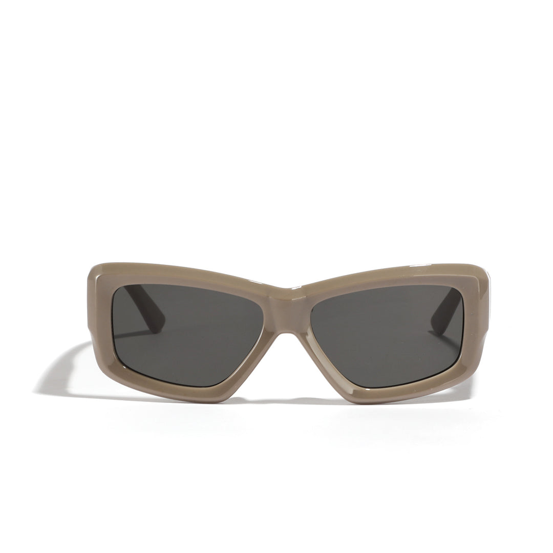 Damen oversized geometrische Sonnenbrille mit modernem Rahmen Karnz
