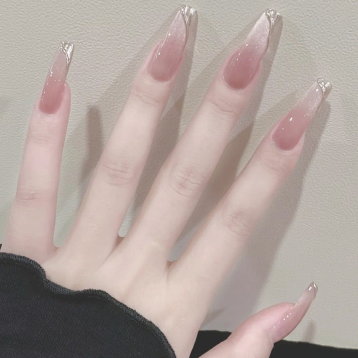 Elegantes Glänzendes Press-On Nagelset