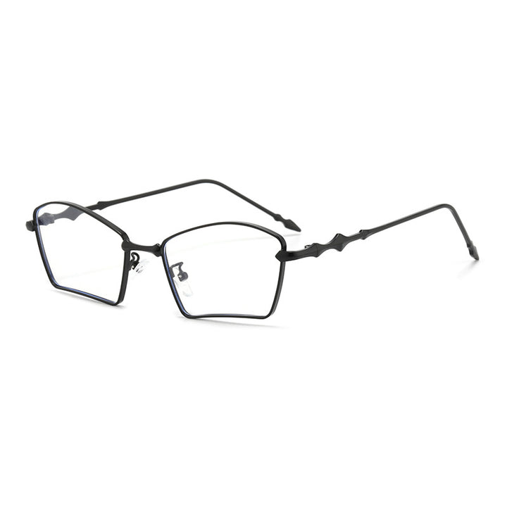 Damen trendige Sonnenbrille mit geometrischem Rahmen und gradienten Gläsern Karnz