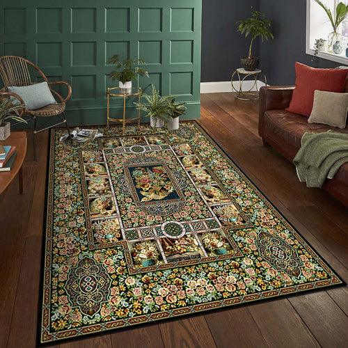 Luxuriöser Blumendesign-Teppich