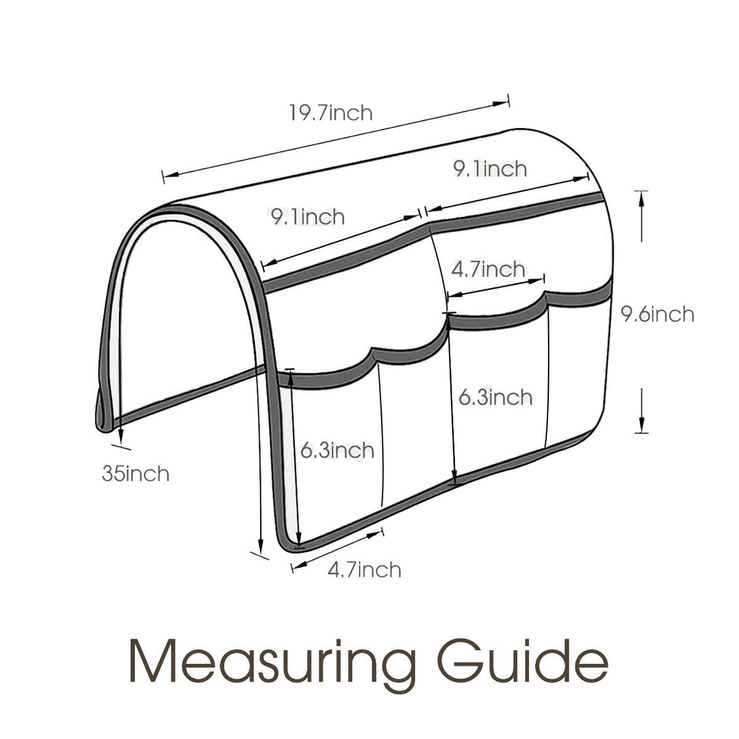 Eleganter Sofa-Organizer mit Mehrfachen Taschen Karnz