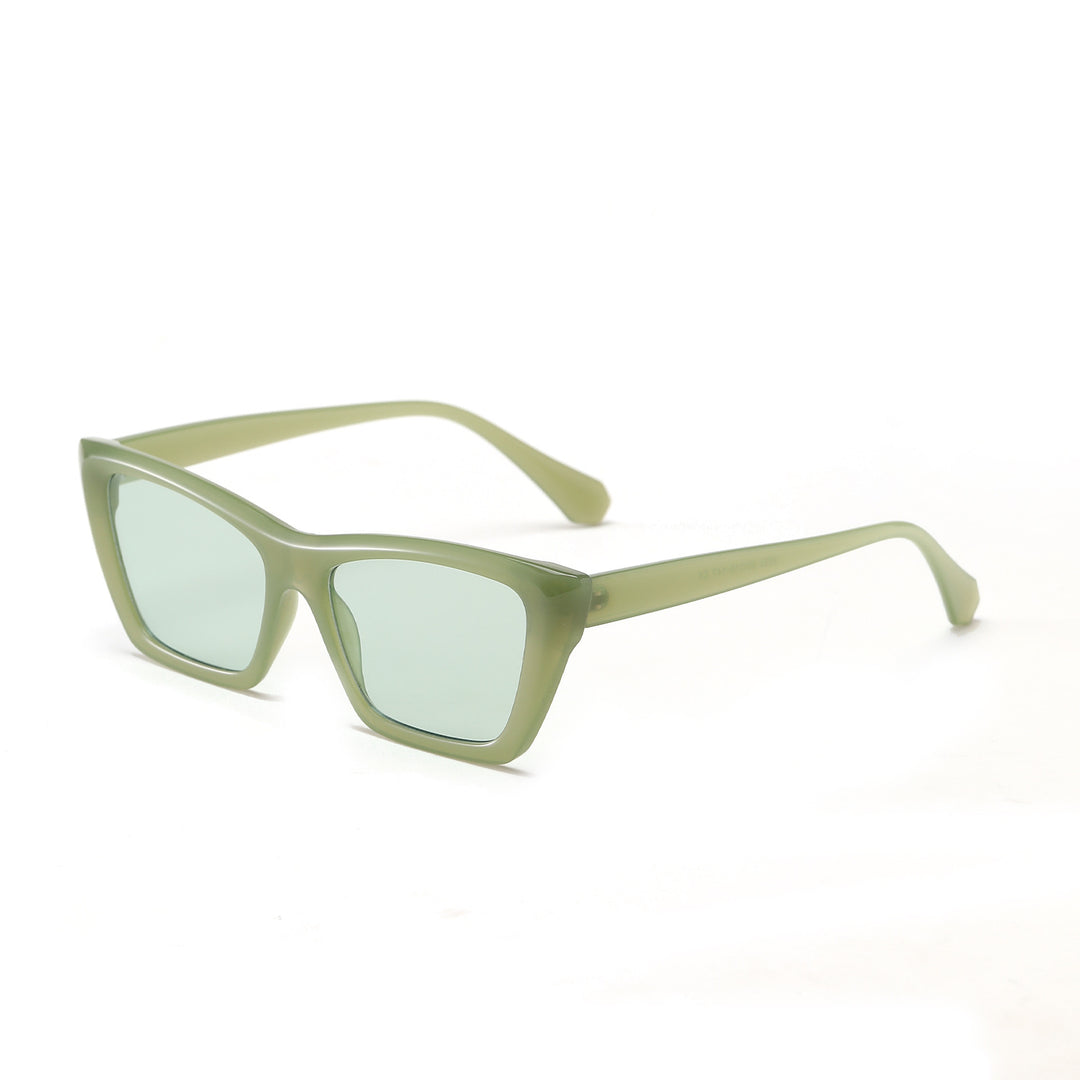 Damen geometrische Sonnenbrille mit stylischem Kunststoffrahmen Karnz