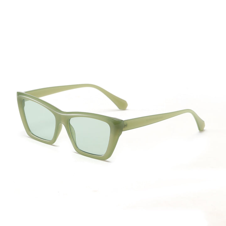 Damen geometrische Sonnenbrille mit stylischem Kunststoffrahmen Karnz