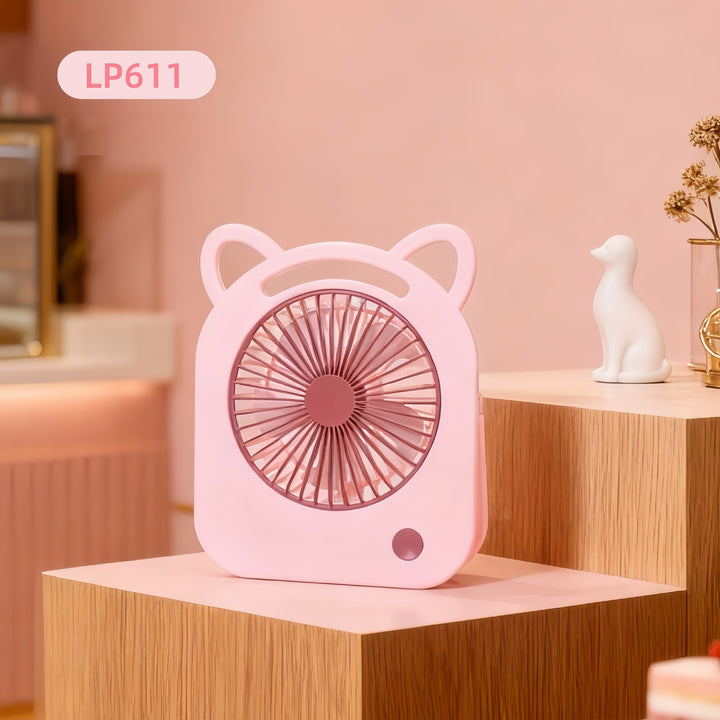 Damen Tragbarer Mini-Handventilator im süßen Katzendesign Karnz