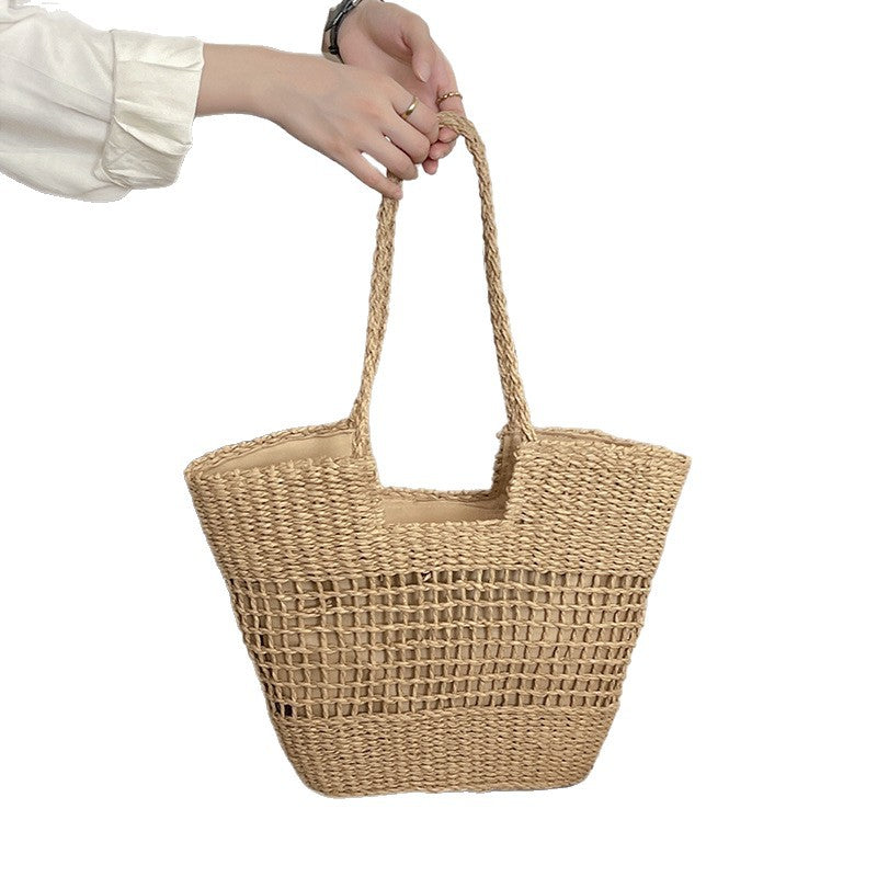 Damen Geflochtene Shopper Tasche Karnz