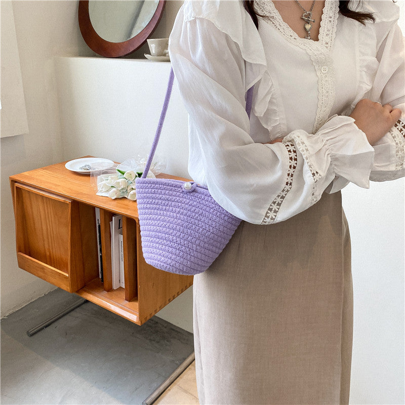 Gewebte Seil-Schultertasche