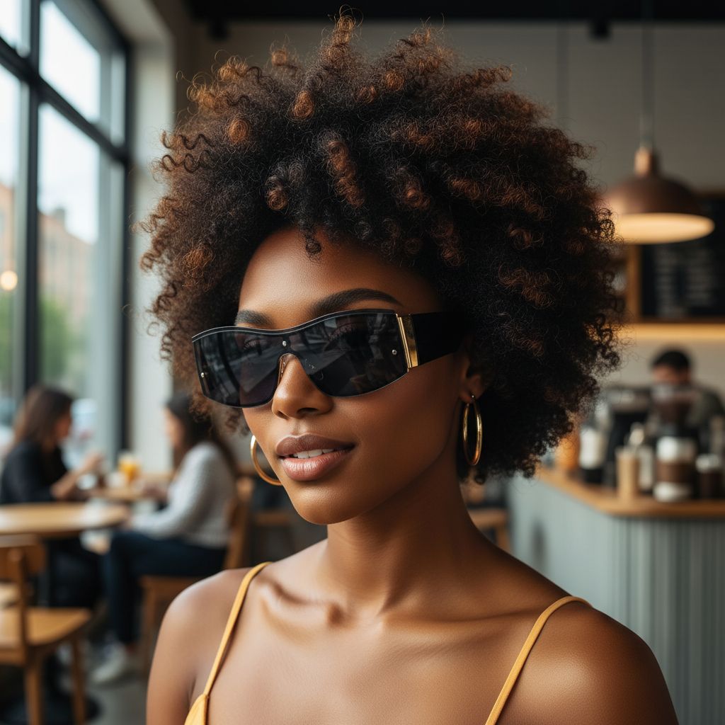 Damen Modische Sonnenbrille mit markantem Design und robustem Rahmen Karnz