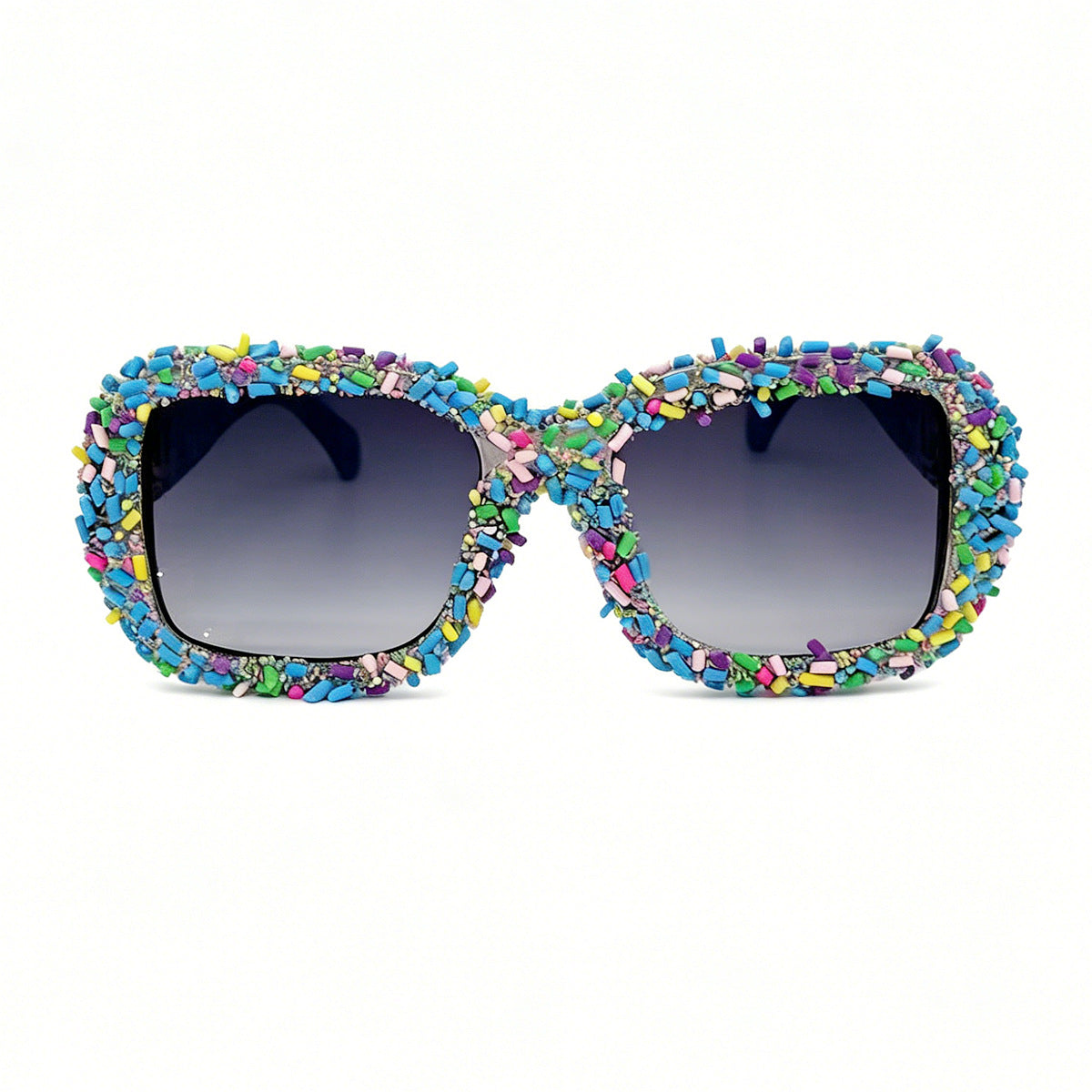 Damen Sonnenbrille mit kreativem Süßigkeitenbesatz Karnz