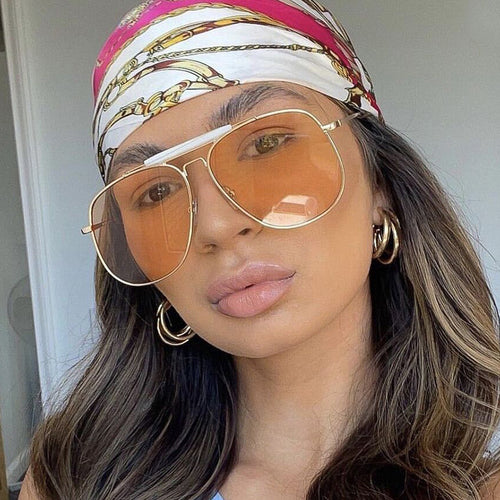 Damen Piloten-Sonnenbrille mit goldfarbener Fassung Karnz