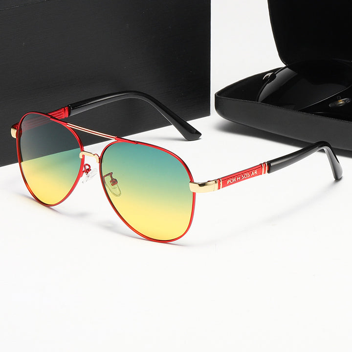 Damen Elegante Piloten-Sonnenbrille mit hochwertigen Polarisationsgläsern Karnz