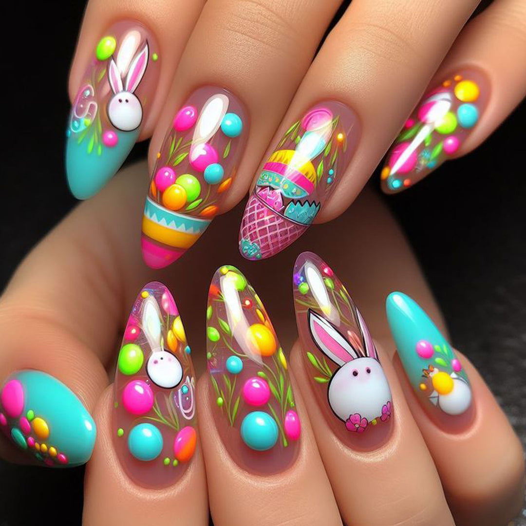 Dekorative Ostern-Themen-Nagelkunst Erweiterungen Karnz