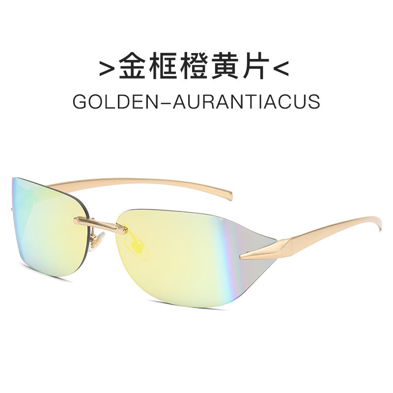 Damen futuristische Sonnenbrille mit elegantem minimalistischem Design Karnz