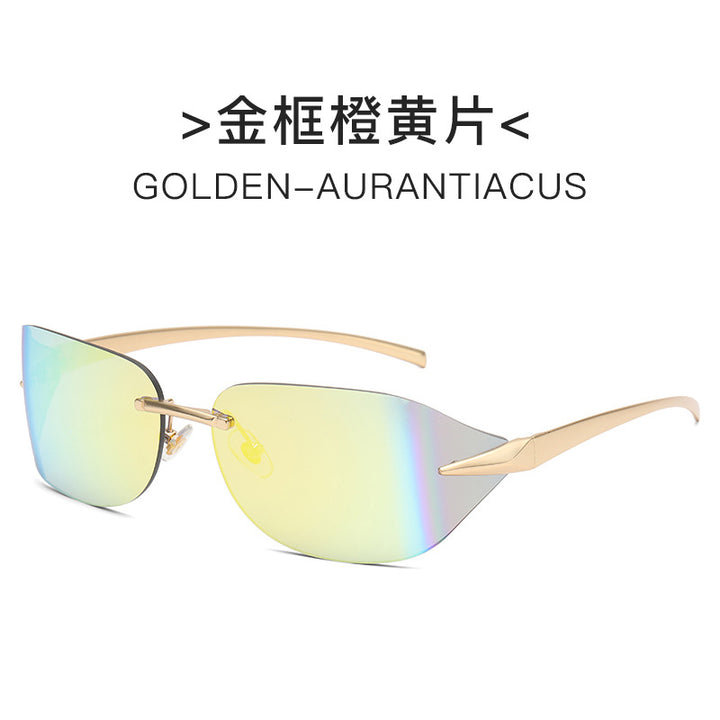 Damen futuristische Sonnenbrille mit elegantem minimalistischem Design Karnz
