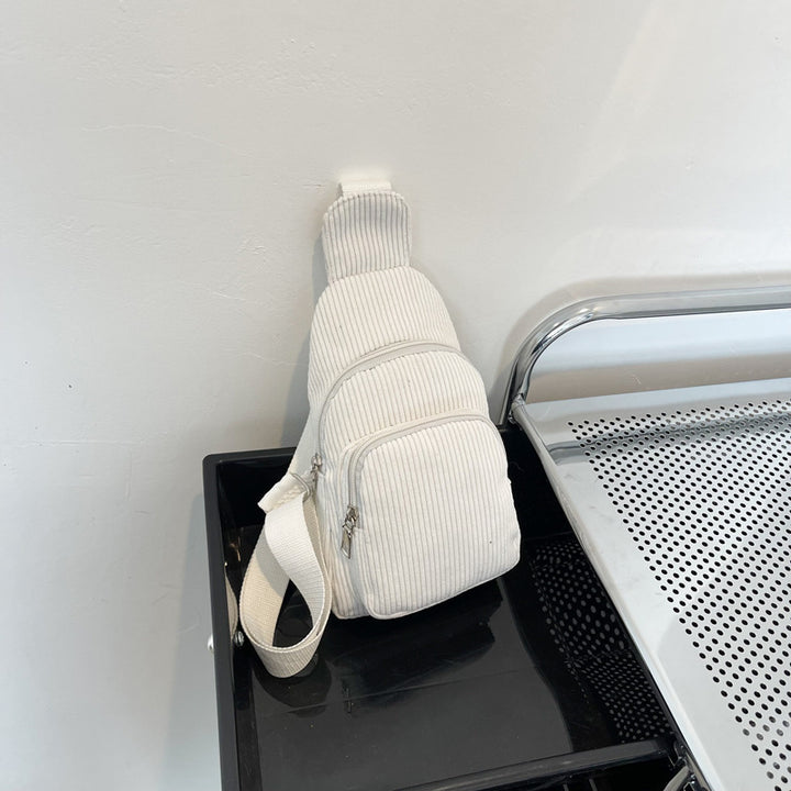 WoMulti-Fächige Corduroy Sling Bag Karnz