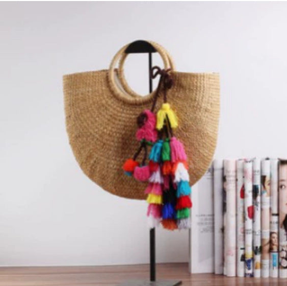 Damen Handgeflochtene Shoppingtasche Karnz