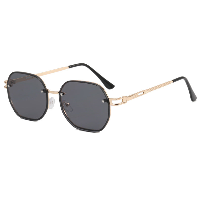 Damen Designer-Sonnenbrille im modernen Achteck-Design Karnz