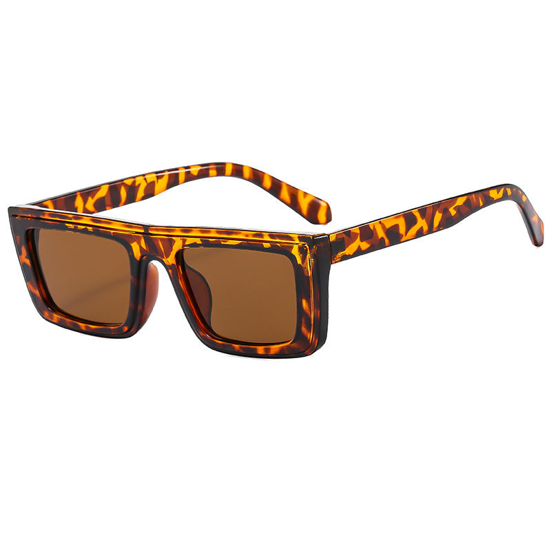 Damen modische quadratische Sonnenbrille mit breitem Rahmen und polarisierten Gläsern Karnz