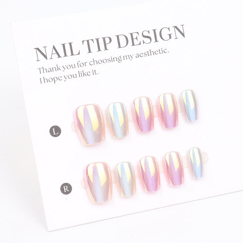 Premium irisierende Press-On-Nagelspitzen Karnz