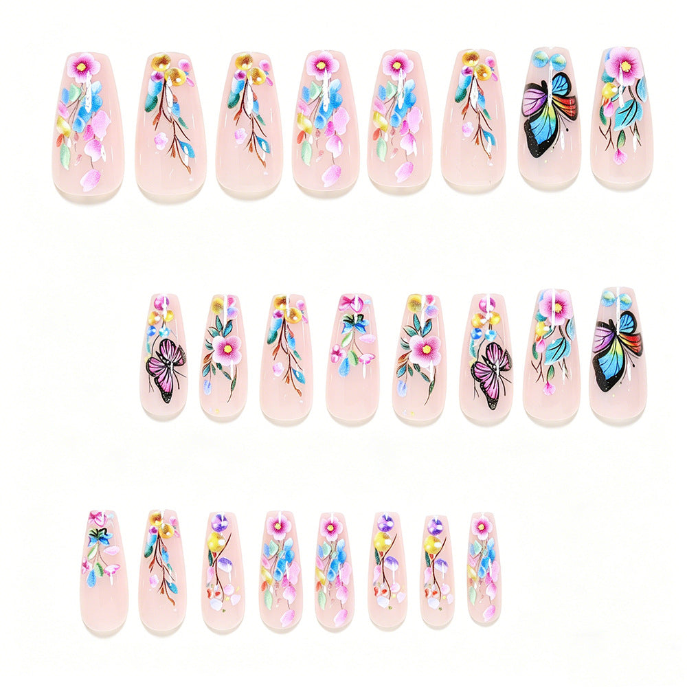 Künstlerisches Schmetterlingsdesign Press-On Nail Set Karnz