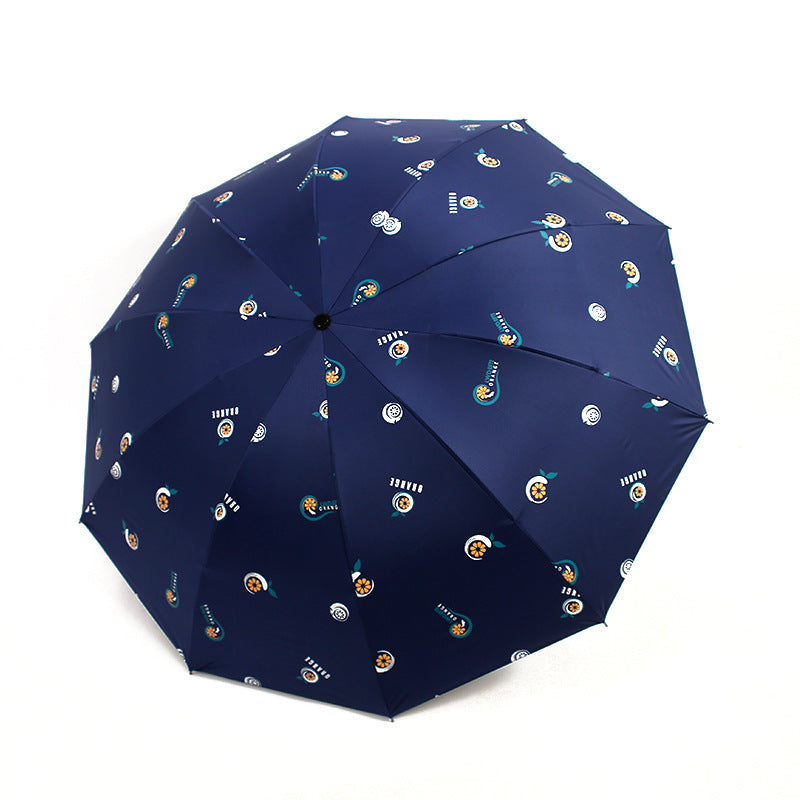 Damen Falt-Regenschirm mit fröhlichen Motiven Karnz