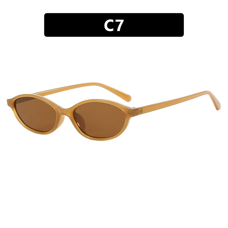 Damen modische Sonnenbrille mit elegantem ovalen Rahmen und UV-Schutz Karnz