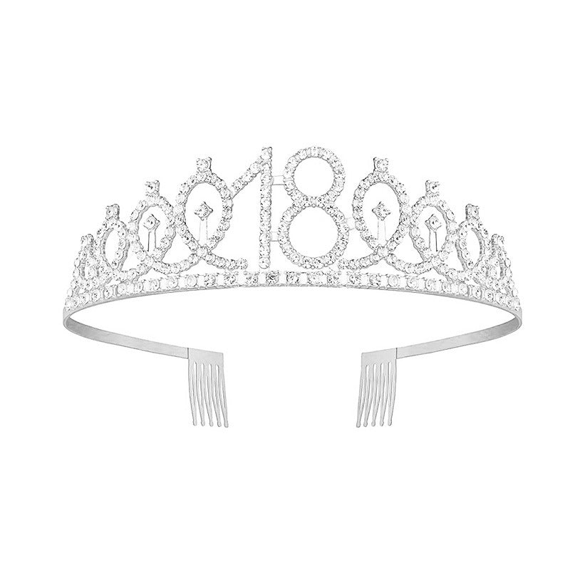 Damen Glitzernde Krone mit Swarovski-Steinen Karnz