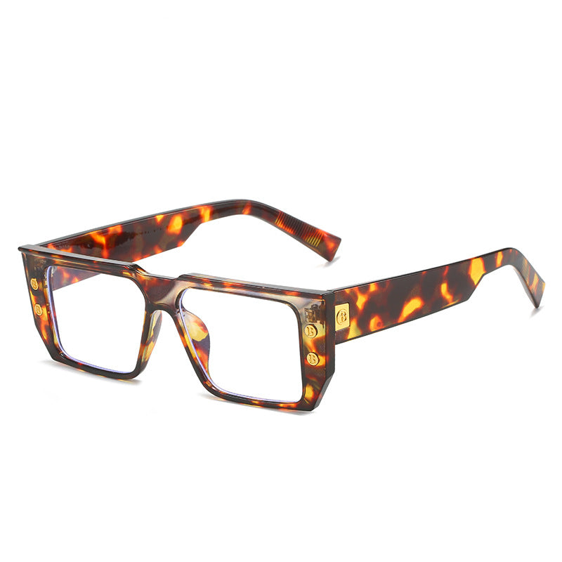 Damen modische klare Brille mit goldenen Akzenten Karnz