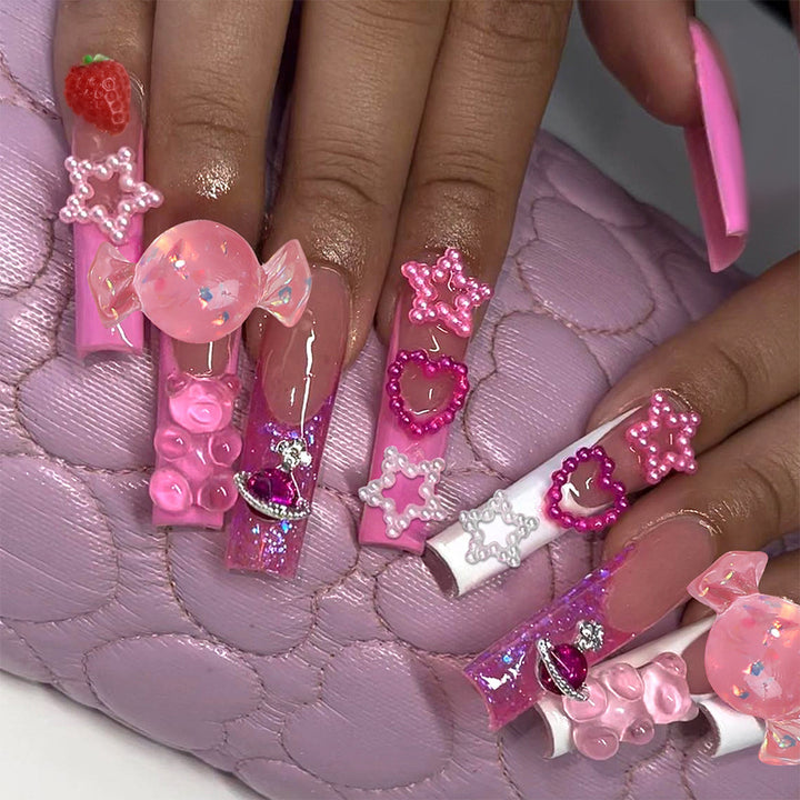 Dekoratives Press-On Nagelkunstset Karnz