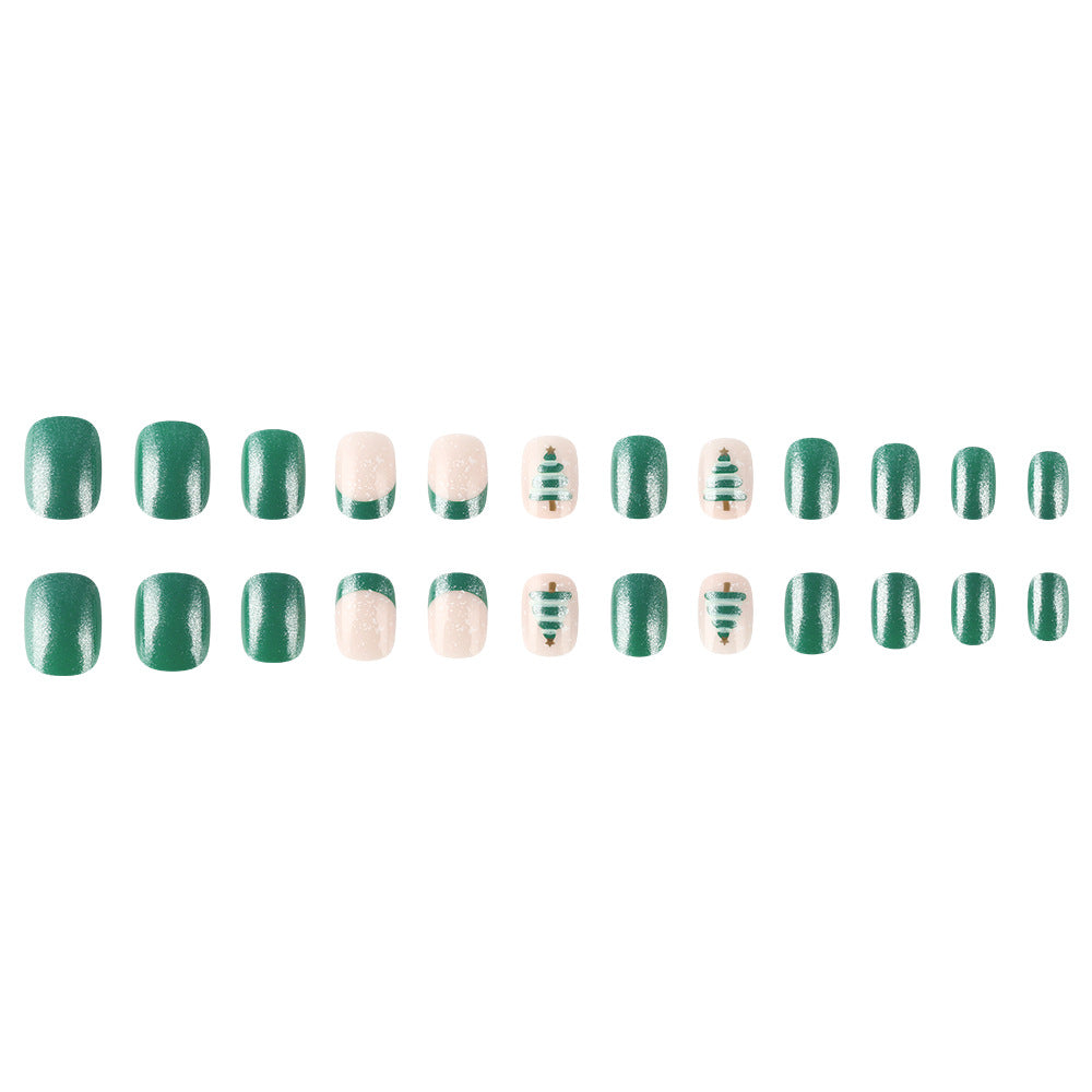 Festliche Glitzernde Press-On Nagelkunst Set Karnz