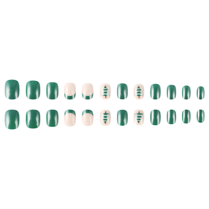 Festliche Glitzernde Press-On Nagelkunst Set Karnz