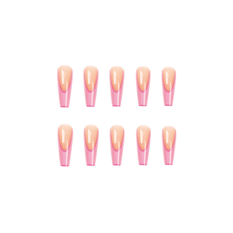 Künstliche Nagelverlängerungen mit modernem Ombre-Design Karnz