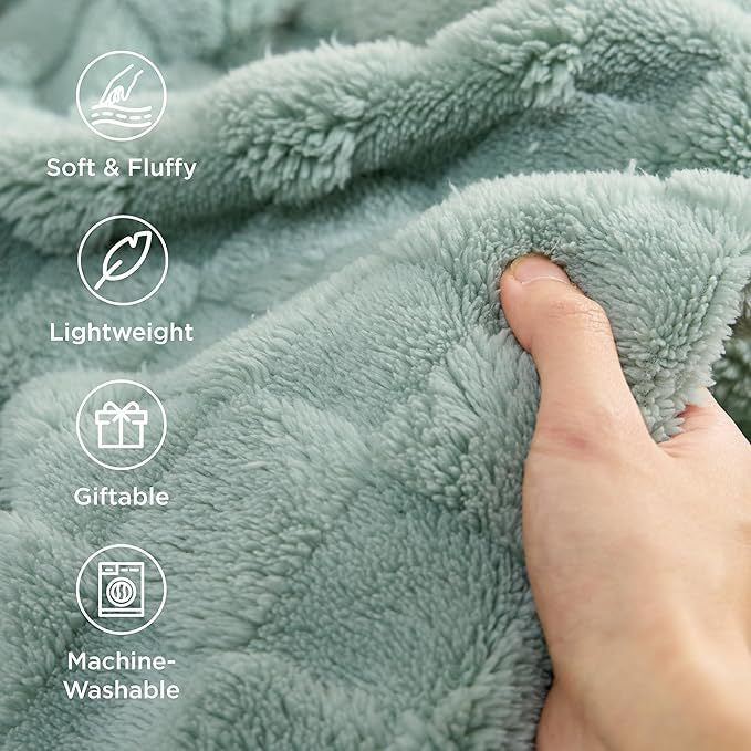 Luxuriöse Strukturierte Fleece-Wurfdecke Karnz