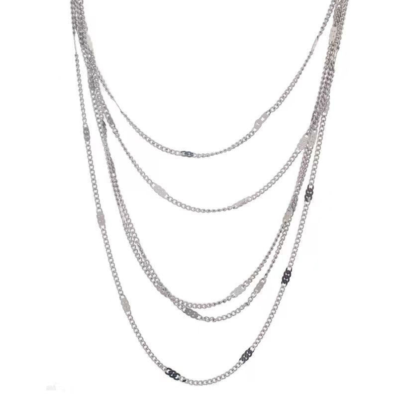 Schichtene Silberkette Necklace Karnz